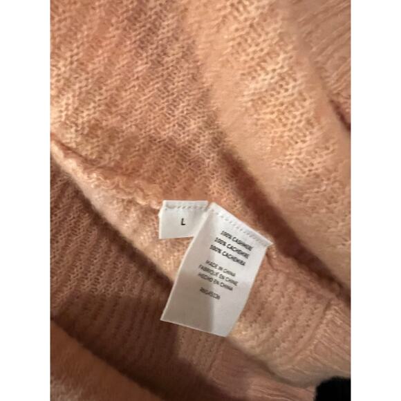 Naadam Ribbed Cocoon Cashmere Cardigan Sweater Desert Pink L - Picture 11 of 13